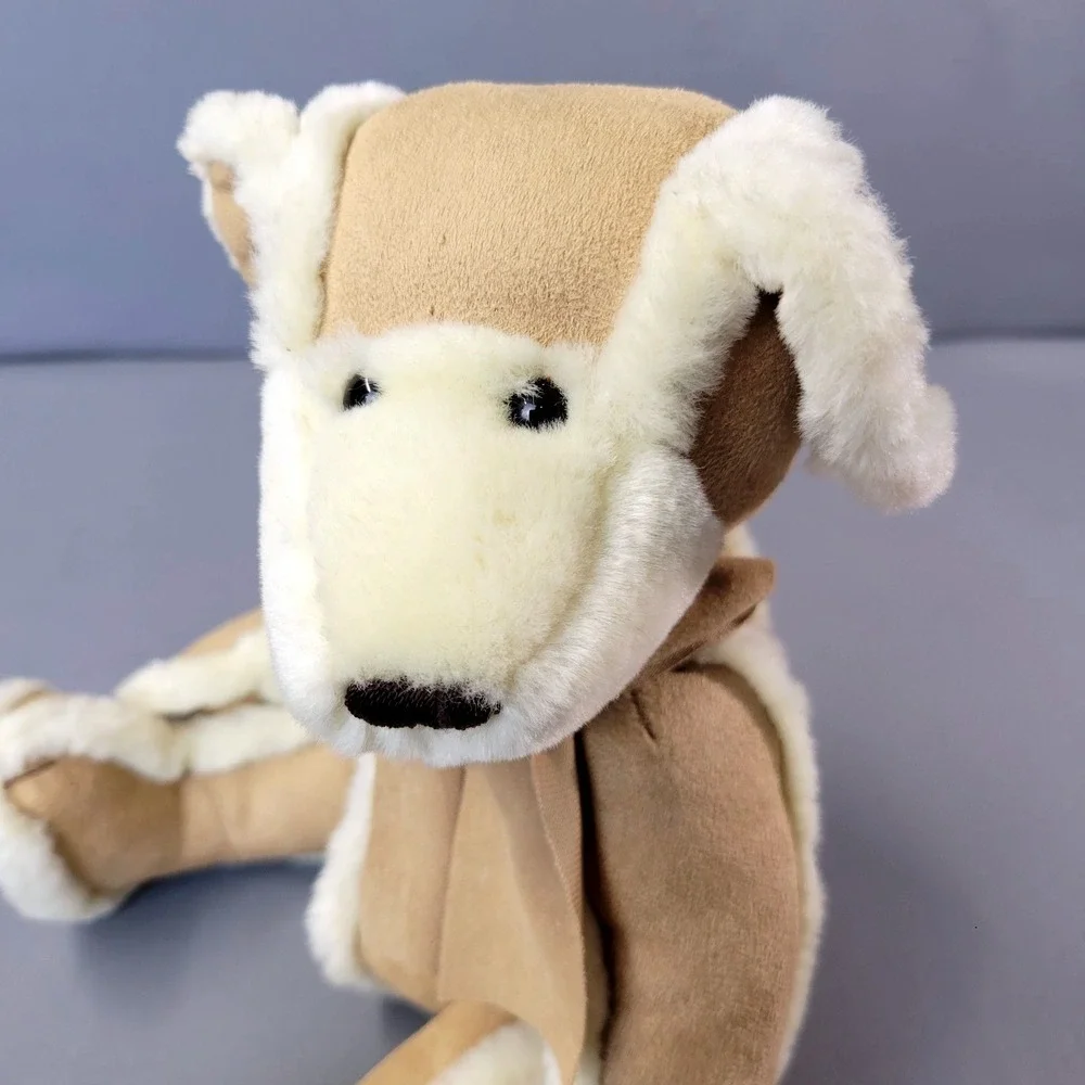 Bath & Body Works Gingerbread Plush Bear Suede Faux Fur Trim Tan Cream 12in